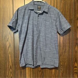 Hurley Men's Casual Blue Button Down Shirt